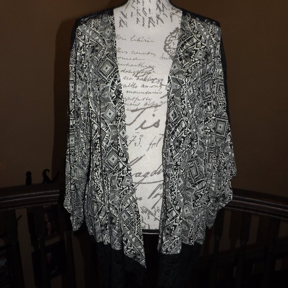 women's TOSKA lace trim kimono size large